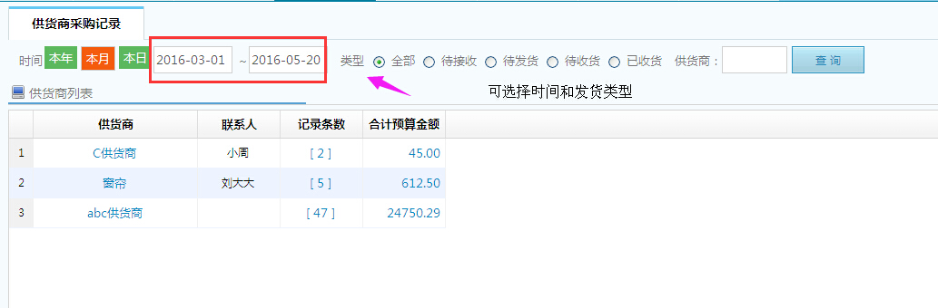 材料供應(yīng)商管理 新增采購(gòu)匯總