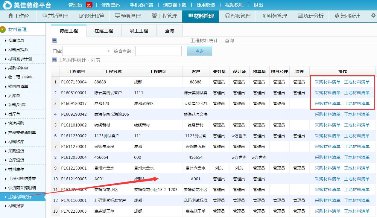 工程材料統(tǒng)計